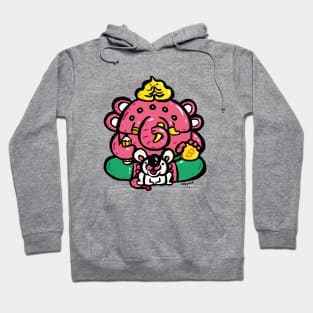 Pink baby elephant with bitcoin Hoodie